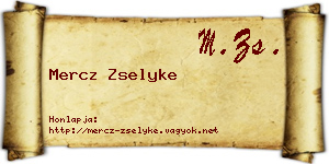 Mercz Zselyke névjegykártya
